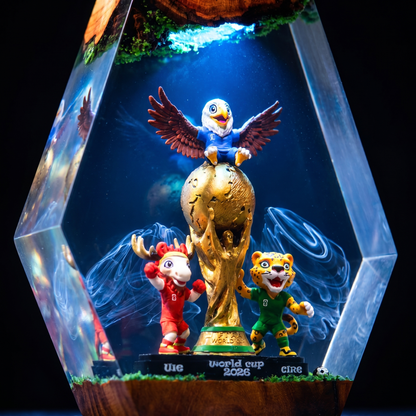 World Cup 2026 resin lamp gift packaging display